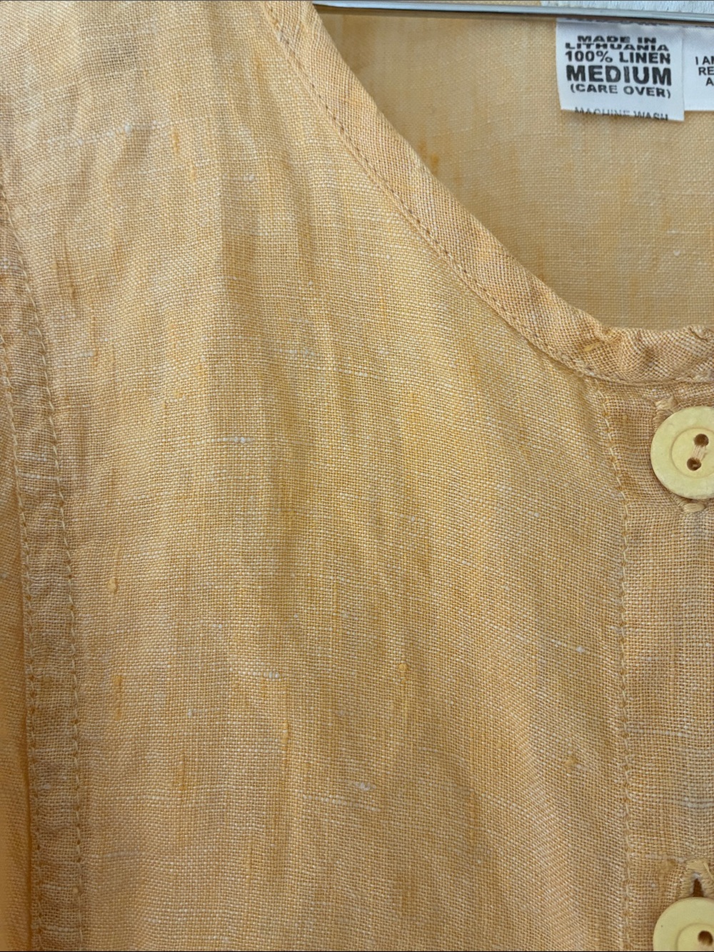 Vintage Flax button down linen top - Picture 3 of 6